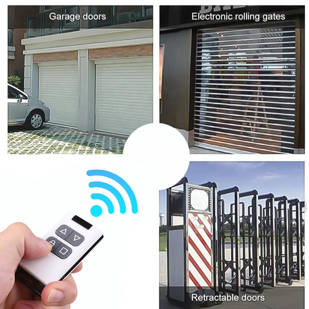 Wireless RF 433MHz Auto Copy Remote Control Electric Garage Door Opener Controller Duplicator Clone Cloning Code Transmitter