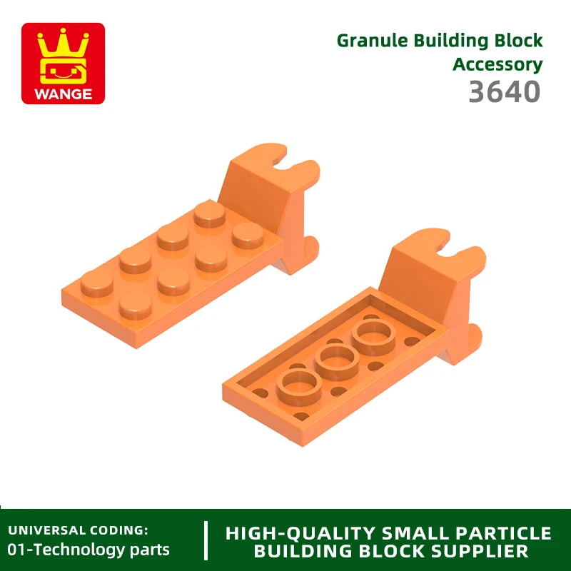 20 Pcs/lot 2x4 Hinge Plate Building Block Moc Color Accessories Compatible with 3640 Brick DIY Children's Toy Assembly Gift Box