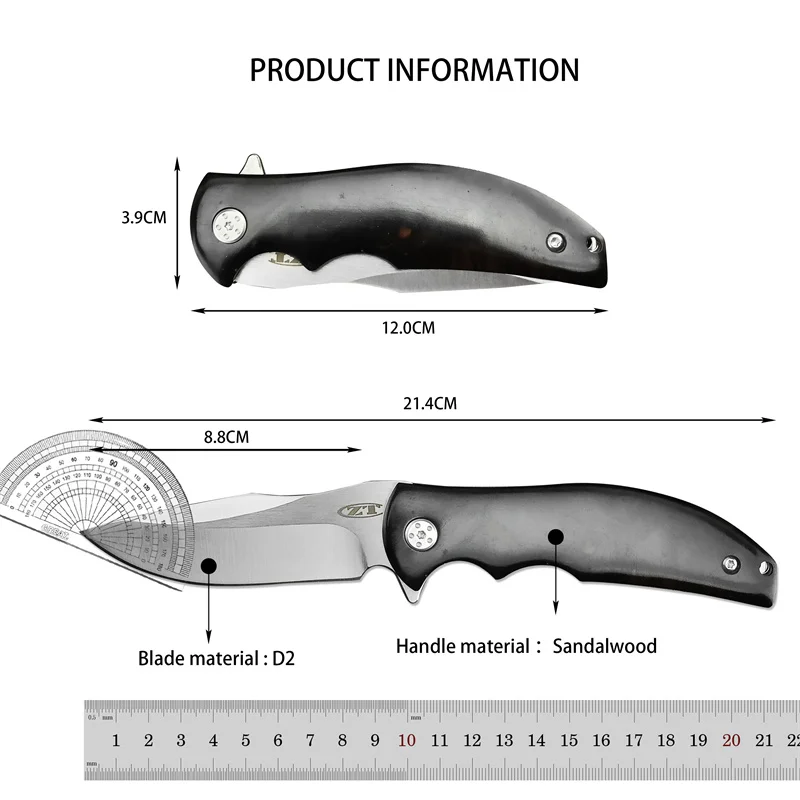 ZT Knife 0606 3 color folding blade G10 Handle ball bearing pocket EDC Tool Camping Tactical Survival Rescue hunting knife