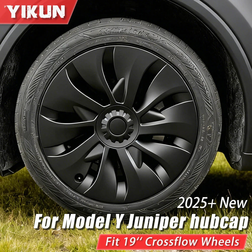 

4PCS Hubcap for Tesla Model Y 2025 Juniper 19 Inch Hub Cap Performance Full Rim Cover Replacement Wheel Cap Accessories 2026