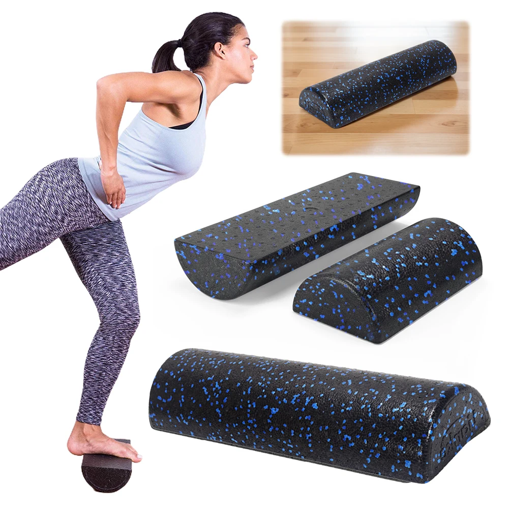 Half Round Balance Training Roller Block Portable Gymnastic Massager Roller EPP Foam Massage Roller Stick for Home Gym Exercise