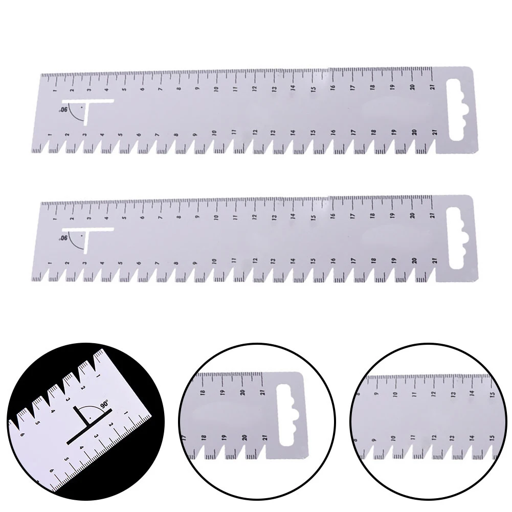 2 шт., 21 см, линейка для шитья в стиле пэчворк, пластиковая ультратонкая проволока, линейка для лоскутного шитья, швейные инструменты, аксессуары, инструменты для квилтинга