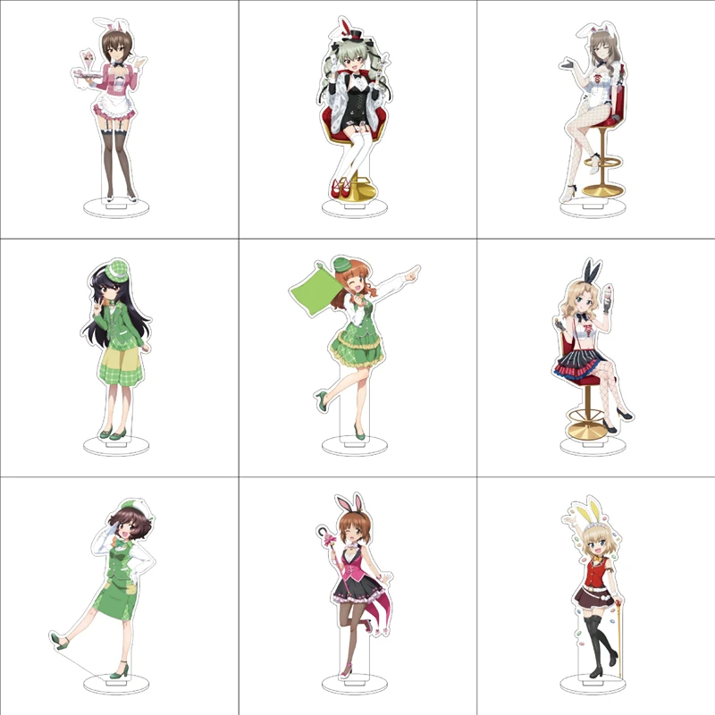 أنيمي الفتيات وبانزر الاكريليك حامل Nishizumi ميهو تاكيبي ساوري الشكل حامل لوحة تأثيري الدعامة ديكور الرسوم المتحركة الهدايا الحاضر