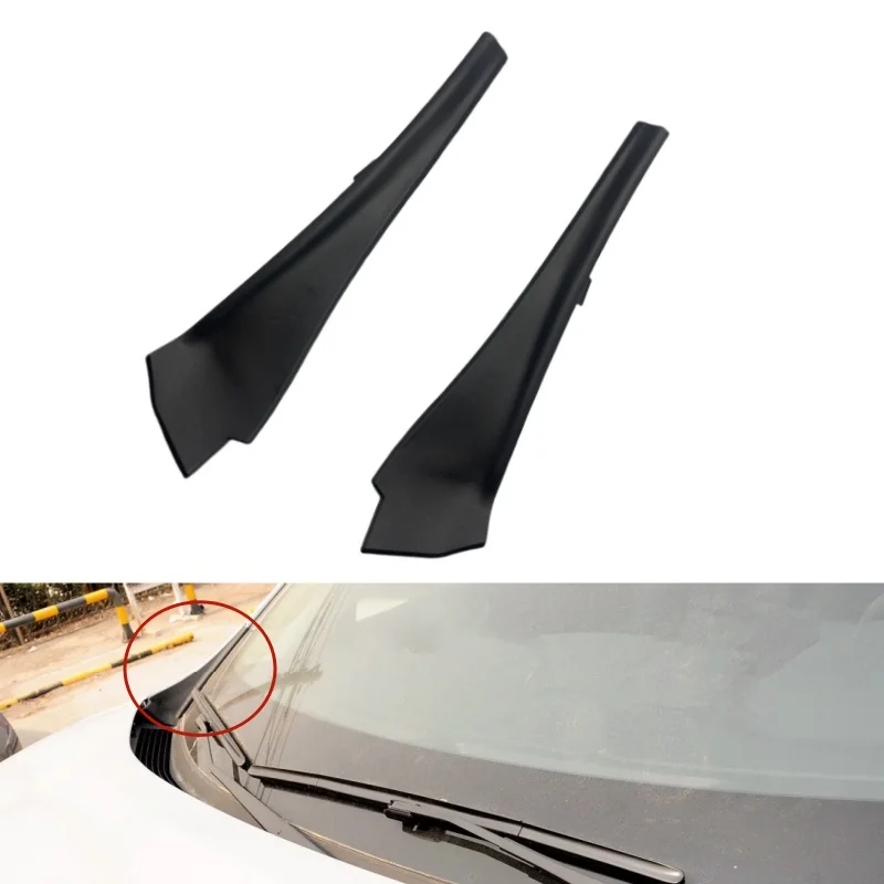 2PCS For Nissan X-Trail Xtrail T32 Rogue 2014-2018 Car Front Windshield Wrap Corner Trim Wiper Side Trim Cover Lid Plate