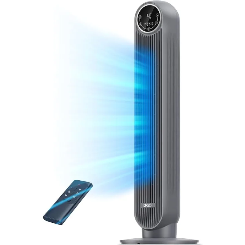 Dreo Tower Fan for Bedroom, 25ft/s Velocity Quiet Floor Fan, 90° Oscillating Fans for Indoors