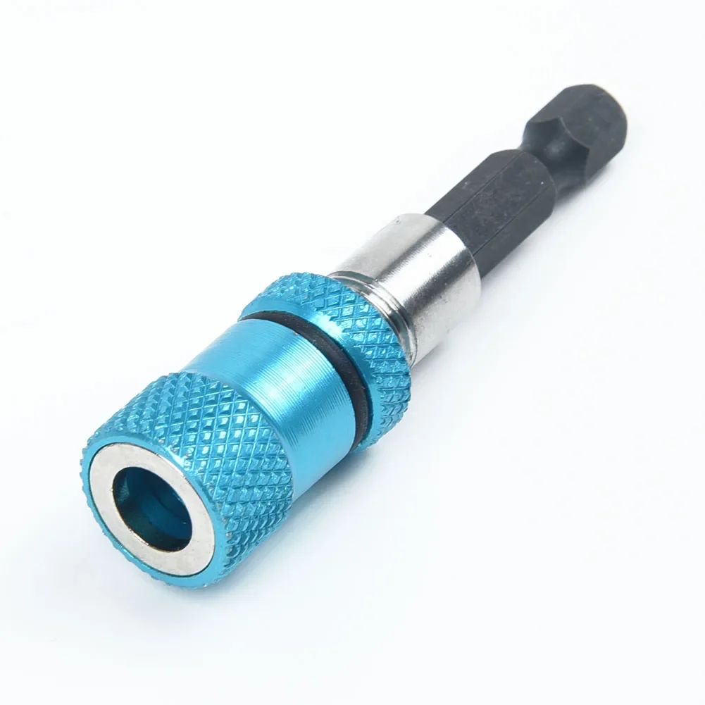 

6.35mm Shank Diameter 60mm Long Blue Hexagonal Quick Release Connecting Rod With Magnetic For Screwdriver Power Tools