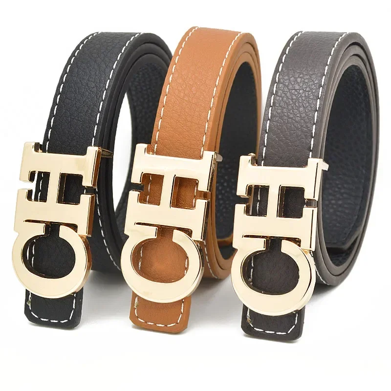 Belts Fashionable and Popular Letter Buckle Real Leather Versatile Jeans Decoration Men\'s and Women\'s  designer belt