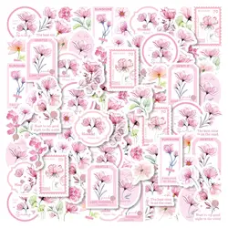 1Sheets PET Fresh Plant Nordic Style Pink Flower Collage Rich   Patterns Student DIY Laptops, Scrapbooks Decoration Stickers