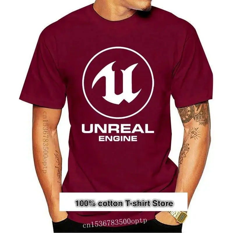 

Camiseta estampada con motor irreal para hombre, Camiseta clásica de moda, nueva