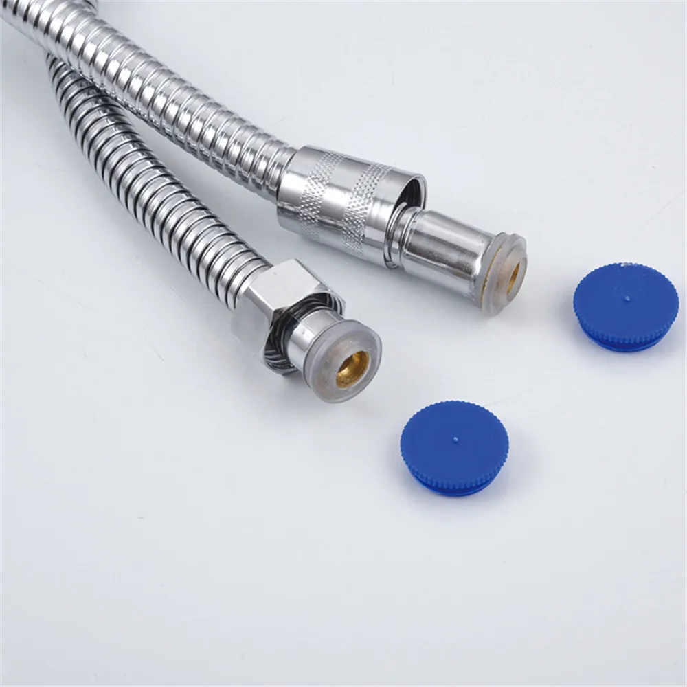 1.5 متر 2 متر خرطوم من الفولاذ المقاوم للصدأ تمديد أنبوب الحمام دش أنبوب تمديد أنبوب انبوب ماء رسم أنبوب اكسسوارات الحمام #4