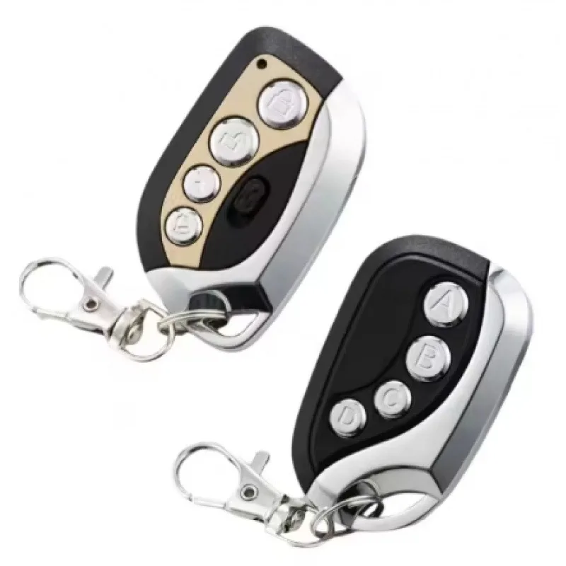 

433Mhz Universal Remote Control Duplicator for Garage Doors/Electric Curtains - Metal Keychain Clone 433Mhz Wireless Remote 4-Ch