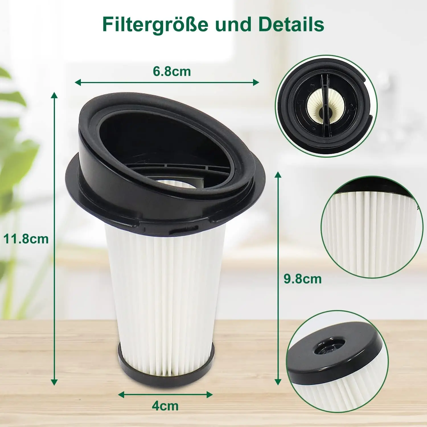 4pcs ZR005201 HEPA Filter for Rowenta Air Force Light RH6545 RH6543 RH6547 RH65xx Cordless Vacuum Cleaner Washable Replacement F