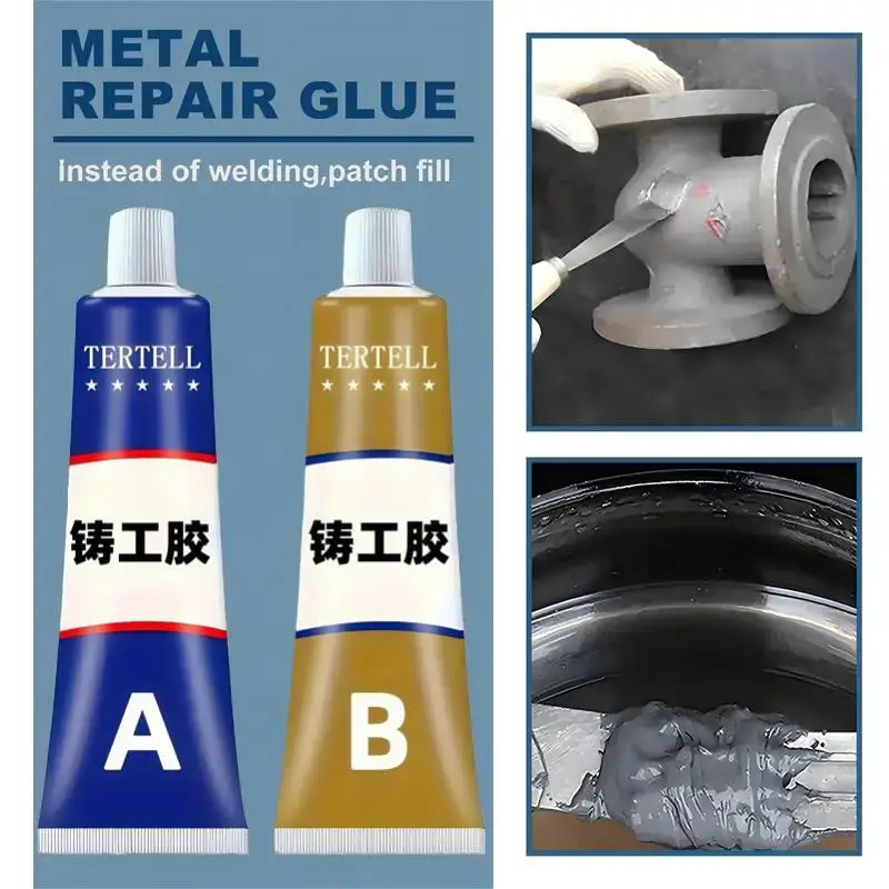 لاصق صب بدرجة اللحام - بدون مصدر طاقة، قابل للتشكيل/الطحن/الطلاء، يستخدم لعيوب صب المعادن والمعادن.