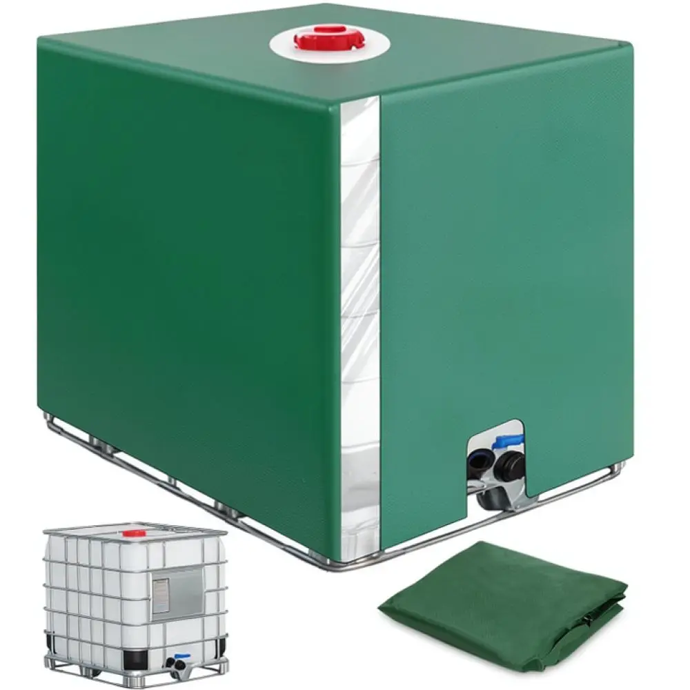 IBC Tank Dust Cover Waterproof Protection Shield Durable Oxford Cloth With Zipper Opening For Industrial Liquid Tote Container