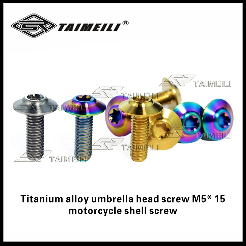 TAIMEILI Titanium alloy umbrella head screw M5 x 15/20mm motorcycle refitted 1pcs