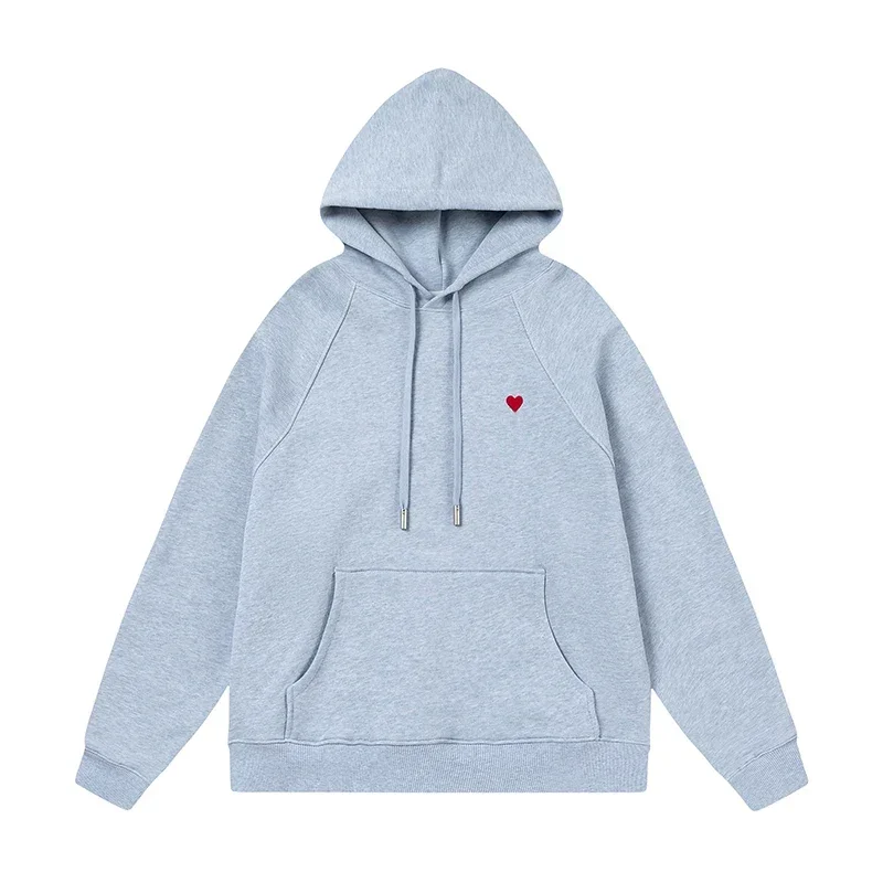 

2025 New Casual Hoodie Fashion Heart Embroidered Pattern Women's Men's Wear Comfortable Streetwear Hoodie Hoodie Y2K Top