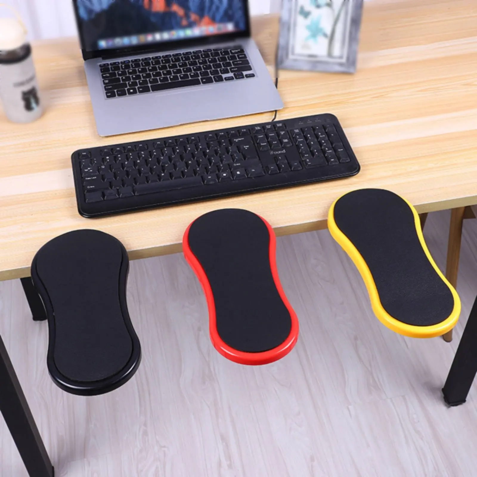 Rotating Desk Armrest 180-Degree Rotation Computer Support Rest Support Desk Elbow Rest Pad Easy Installation for Office Workers