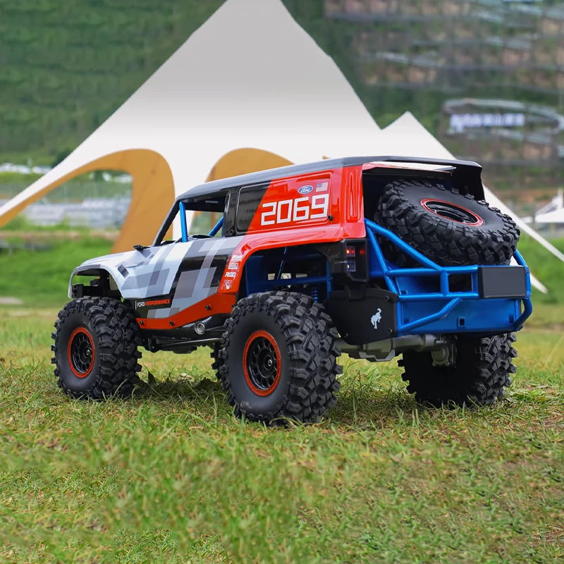 MJX-vehículo de escalada todoterreno eléctrico sin escobillas, escala 1:8, H8P, Control remoto, Mustang 4WD, con Material de PC, carcasa de coche, juguete RC