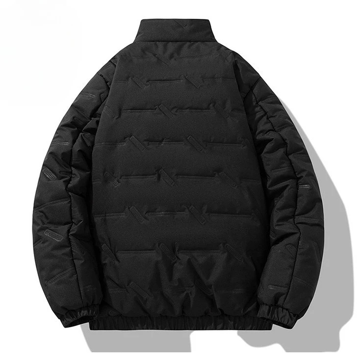 

2025 New Winter Men's Business Casual Lamb Fleece Cotton Jacket with Stand Collar, Thickened and Fleece-Lined