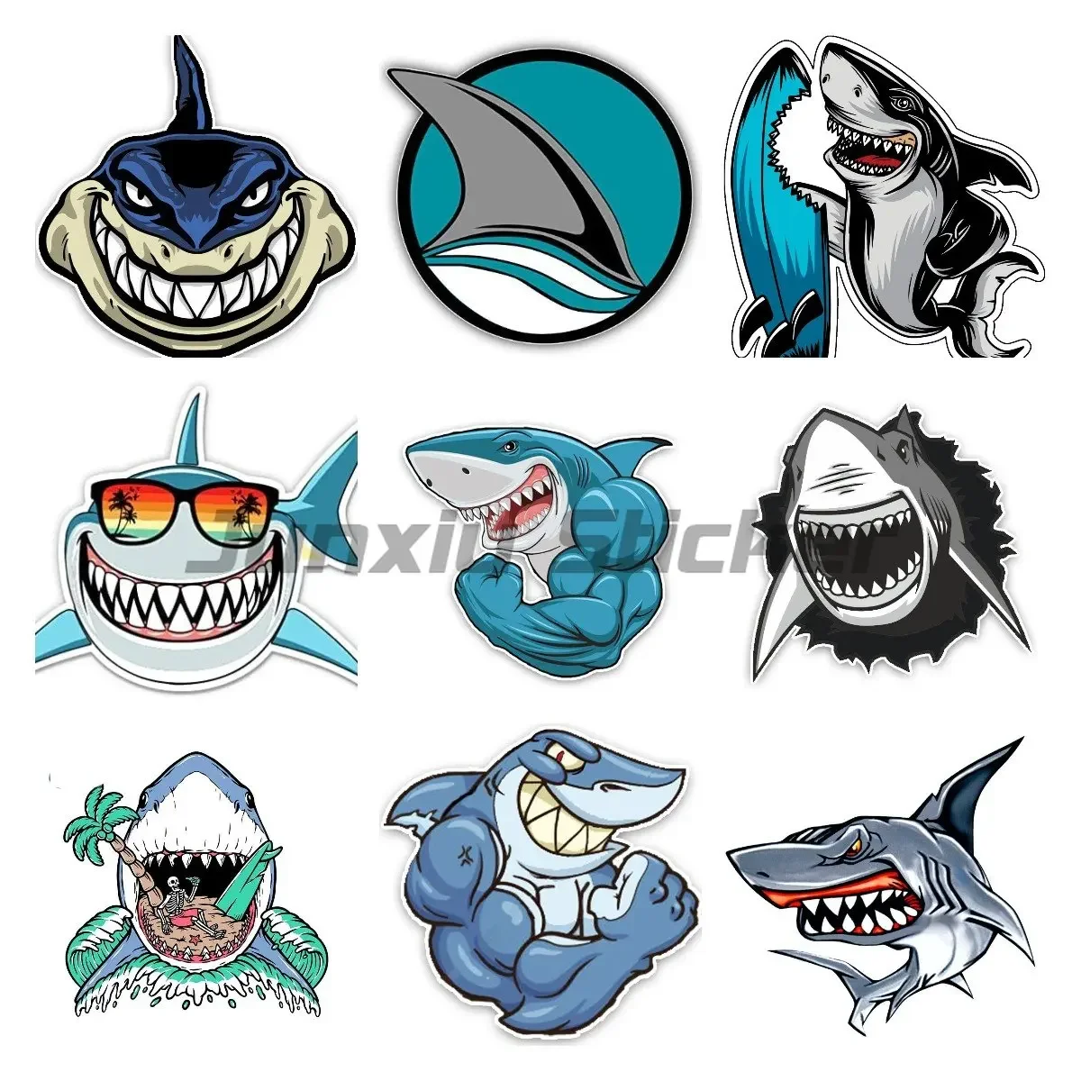 

Shark Decal Bumper Sticker for Laptops Tumblers Windows Cars Trucks Walls