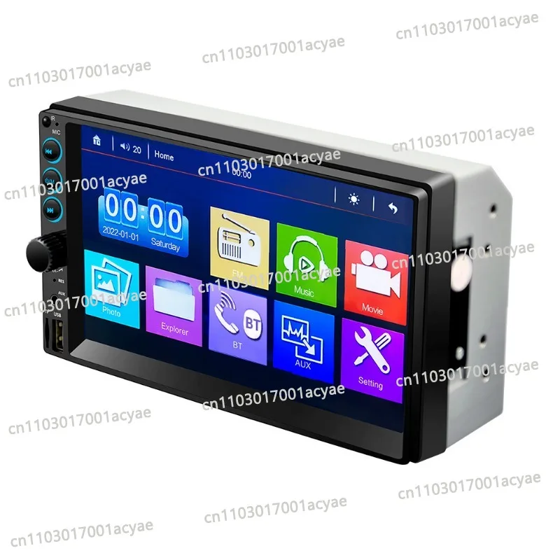 

Bluetooth call Carplay mobile phone interconnection, 7-inch double ingot MP5 car player