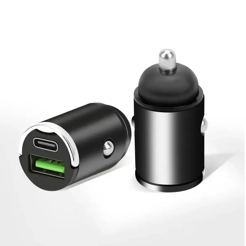 12 V-24 V chargeur de voiture briquet PD charge rapide pour IPhone QC3.0 Mini USB Type C Mini chargeur de téléphone de voiture pour Samsung Huawei xiaomi