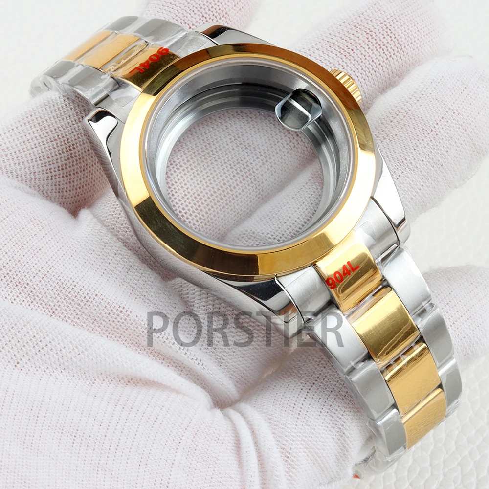 

NH35 Watch Case 36/39mm Sapphire Glass Stainless Steel Oyster Polished Bracelet for NH35 NH36 Movement 28.5mm Dial Datejust Case