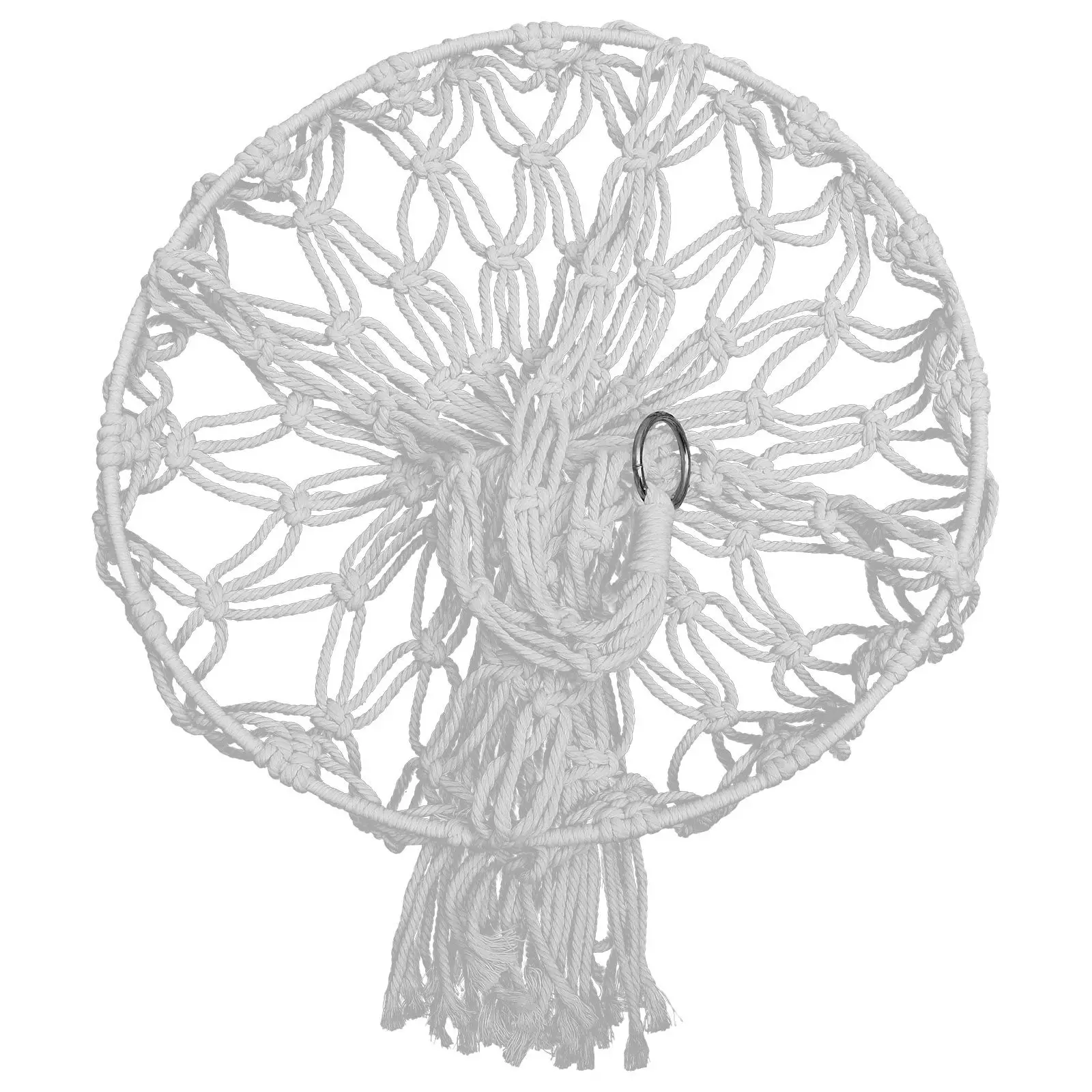 Handwoven Cotton Macrame Plant Hanger Indoor Outdoor Hanging Basket Rustic Woven Planter Holder for Dried Flowers Artificial