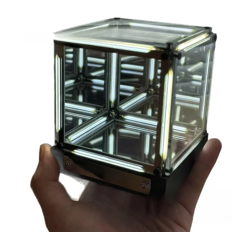 Esports Ambient Lamp, Desktop Tech-inspired Ornament, Four-dimensional Space Supercube, Creative Abyss Night Light, Gift for Men
