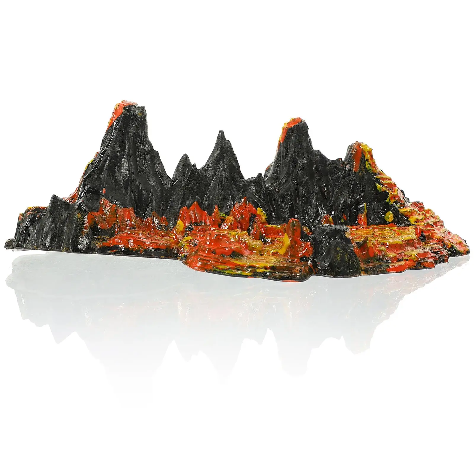 

2 Pcs Simulated Volcano Model Decoration Simulation Accessories Sand Table Soft Rubber Toy Kit for Children Aquarium