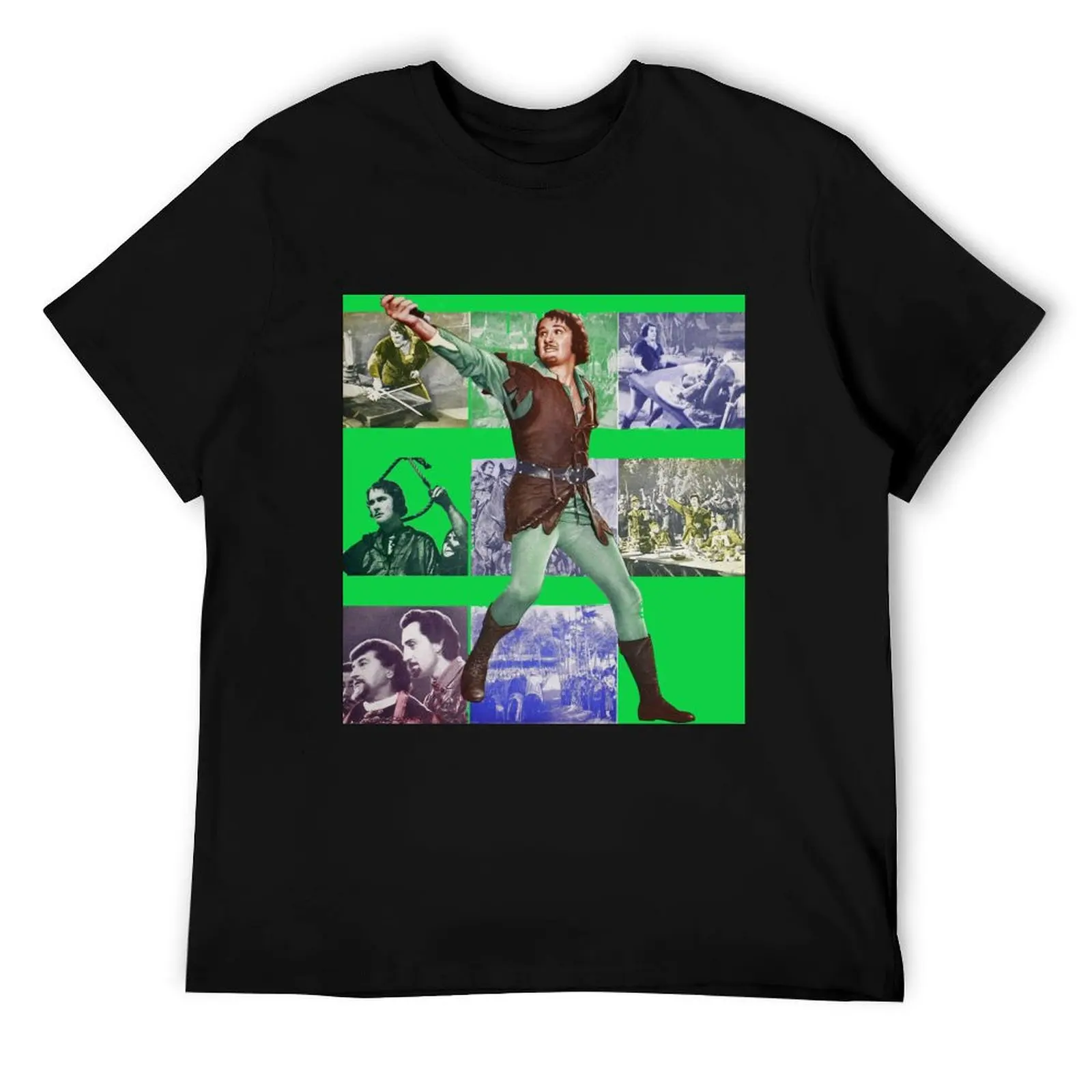 

ERROL FLYNN as Robin Hood Collage T-Shirt g man t shirts for men t shirts for man cotton soft cotton t shirt man T-Shirt