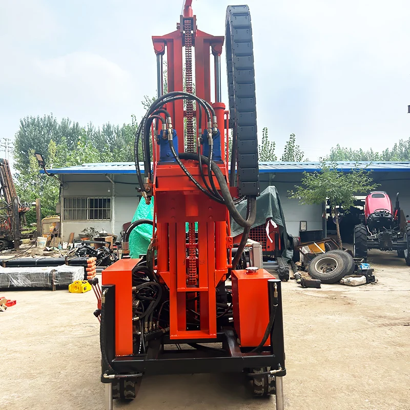 Customized High Quality 200m Crawler Diesel Engine Water Well Drilling Machine Borehole Rig Mine Drilling Rig
