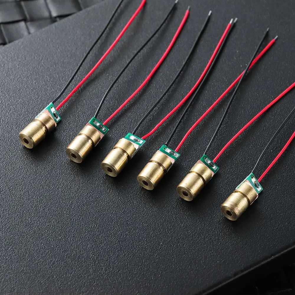 1/3/5/10pcs Laser diode 650nm 6mm 3V 5 million watt Adjustable Laser Dot Diode Module Red Copper Head