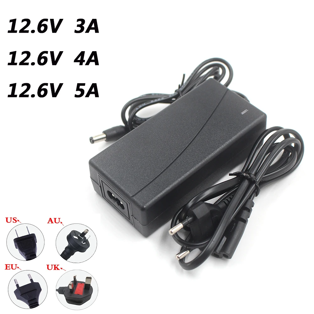 Router Camera 12.6V 3A Charger FOR UPS 12.6V3A 12.6V4A 12.6V5A Lithium Battery Charger DC 5.5*2.5MM