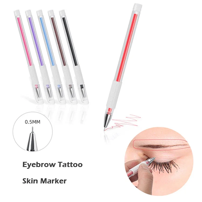 1pc chirurgische Haut Tattoo Marker Bleistift 3d Microb lading Augenbrauen Lippen Marker Stift Permanent Make-up liefert Augenbrauen Marker Stift