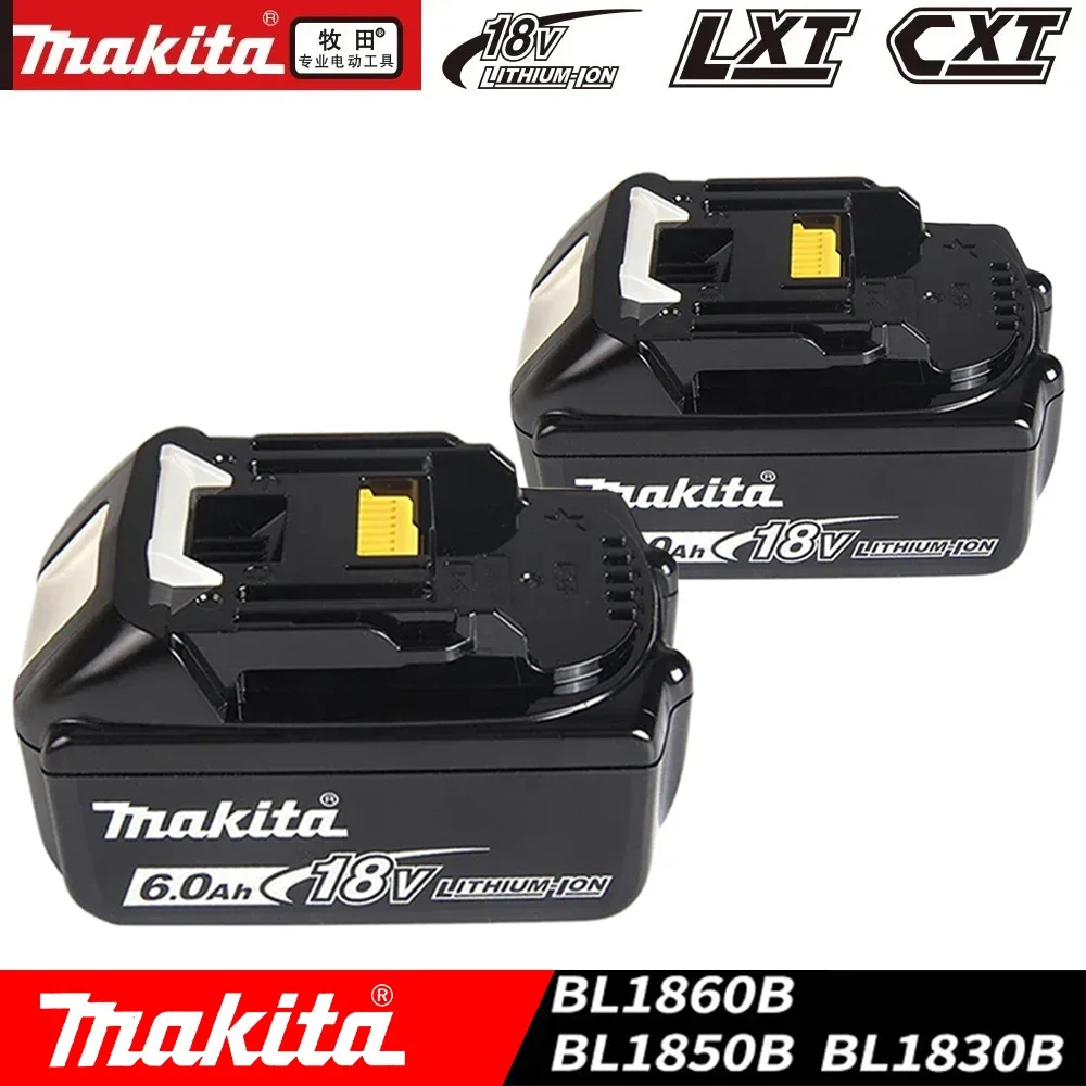 

Makita 18V 6000mAh Rechargeable Lithium Ion Battery, for Power Tool LXT BL1860B BL1860 BL1850 Replacement Li-ion Battery