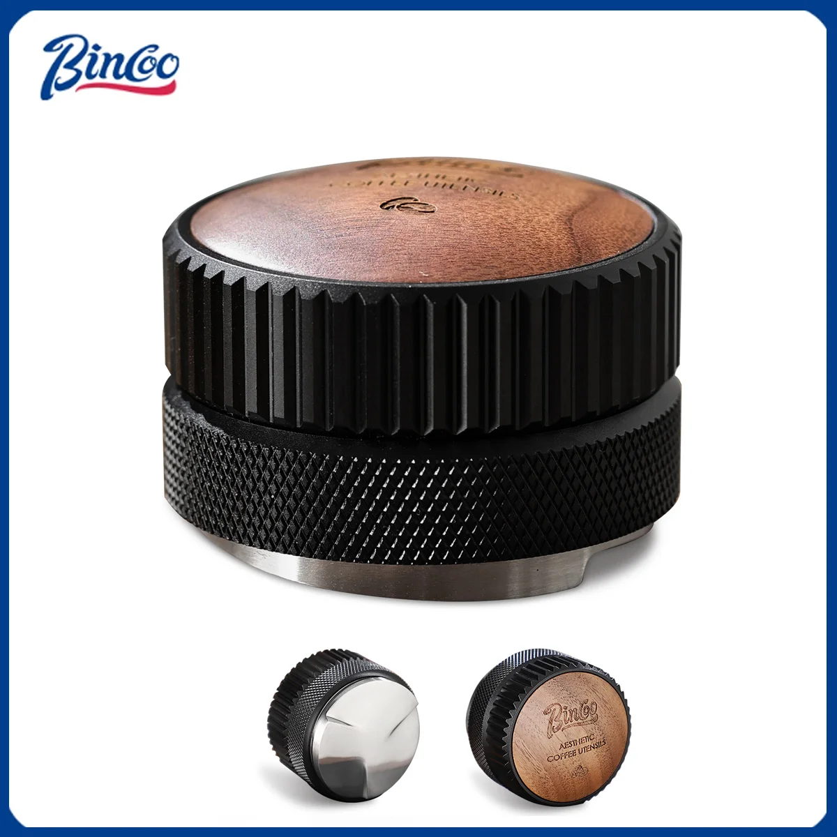 

Bincoo Coffee Distributor Espresso Portafilter Tool/Leveler Three Angled Slope Adjustable For 51/58mm Espresso Tamper Barista