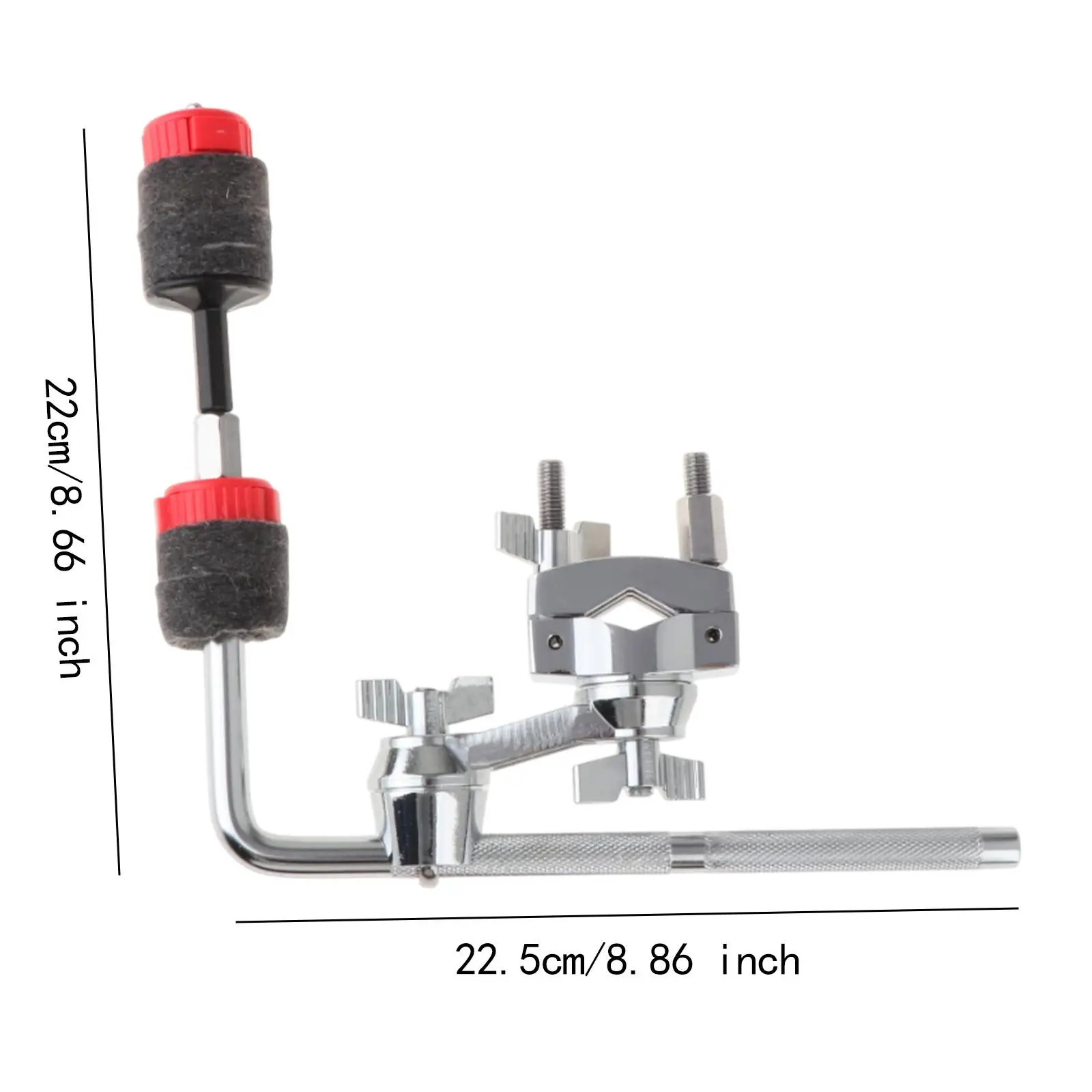 Abrazadera de extensión de tambor, soporte para platillos, abrazadera para platillos, varilla de brazo en L, soporte para platillos