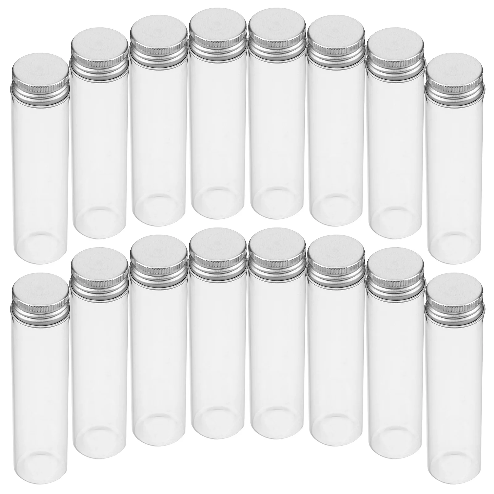 

30Pcs Glass Vials Screw Caps Clear Test Tubes 60ml Airtight Containers High Transparency Sturdy Glass Makeup Travel Storage