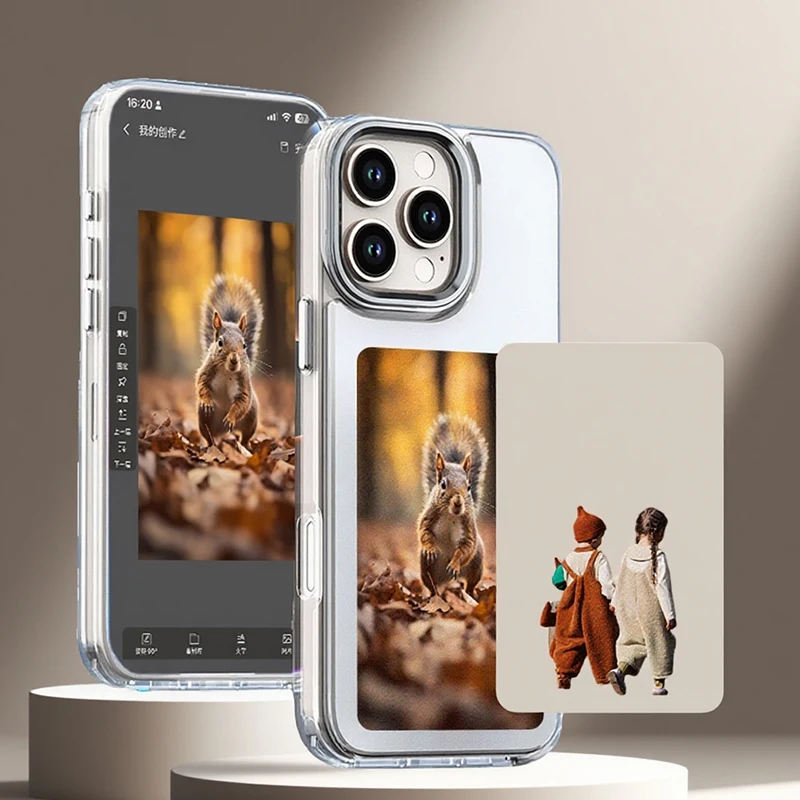 

NFC 16promax iphone case E-ink screen four colors Image Transmission For Iphone 15 14 13 Pro Max DIY Cases Battery Free