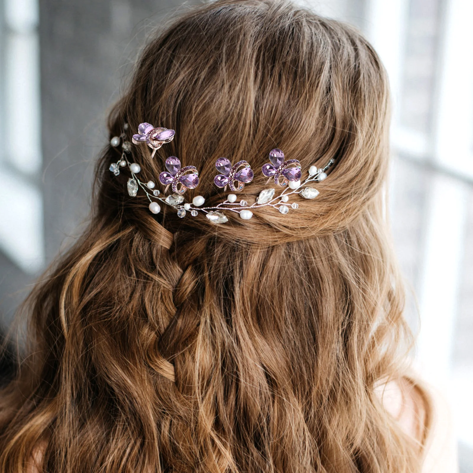 

4 шт., заколка для волос с кристаллами, свадебные аксессуары для женщин, свадебные U-образные заколки, головные уборы, аксессуары для невесты, зажимы из сплава в форме невесты