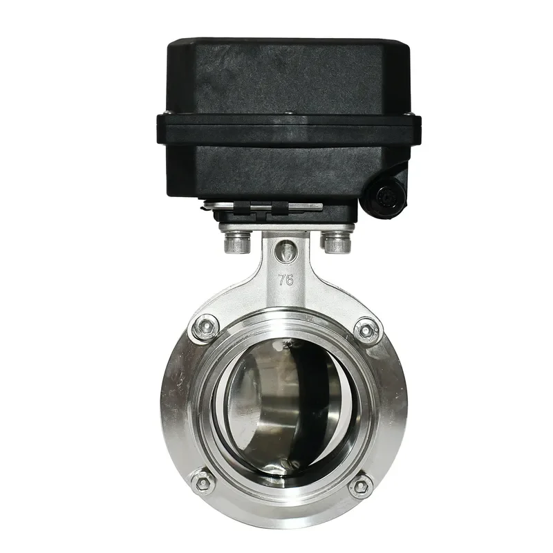 Hot Selling Now Triclamp DC12-24v Modbus RTU 485 Proportional Modulating Butterfly Valve