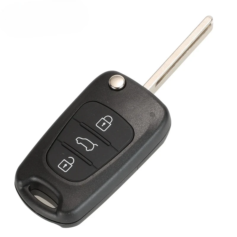 Cangkang Kunci Mobil Remote 3BTN Untuk Kia Sportage K2 K5 Hyundai Ix35 IX30 Accent IX20 Flip Folding Remote Key Case Fob TOY40