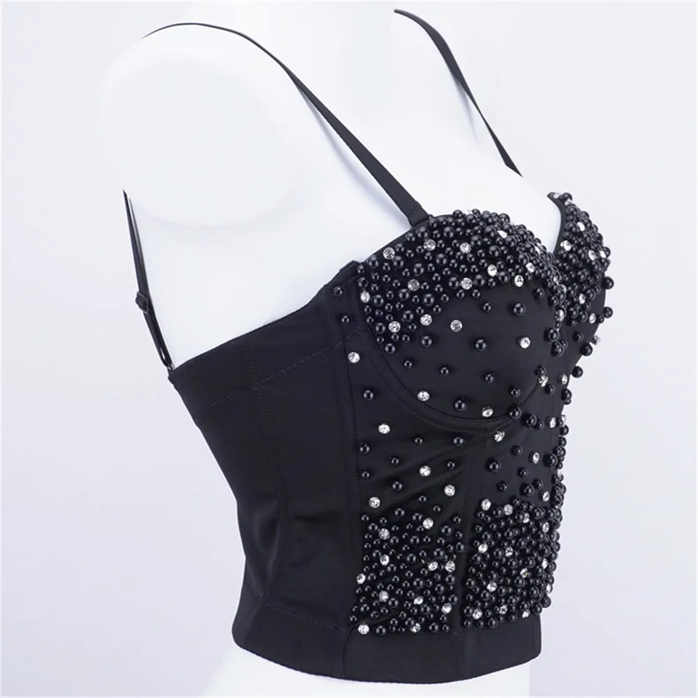 Imagem -06 - Sutiã Mais Longo para Mulheres Camisola Miolo de Luxo Bustier de Diamantes Top Sexy Regata de Festa Noturna Y4534 Novo 2023