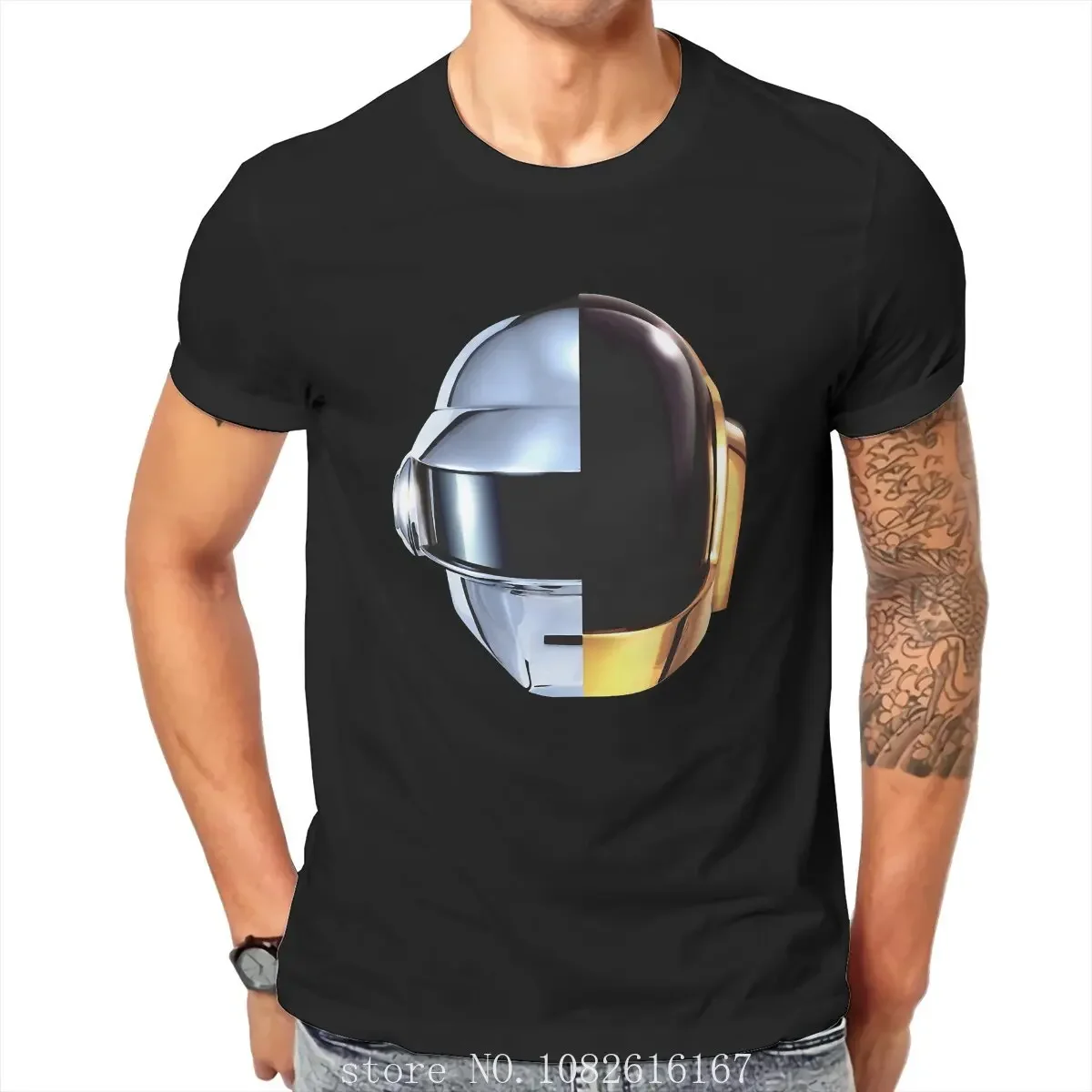 T Shirt Graphic Streetwear Hipster Daft Punk Helmet Men's TShirt Cool Individuality Polyester  jojo bizarre adventure