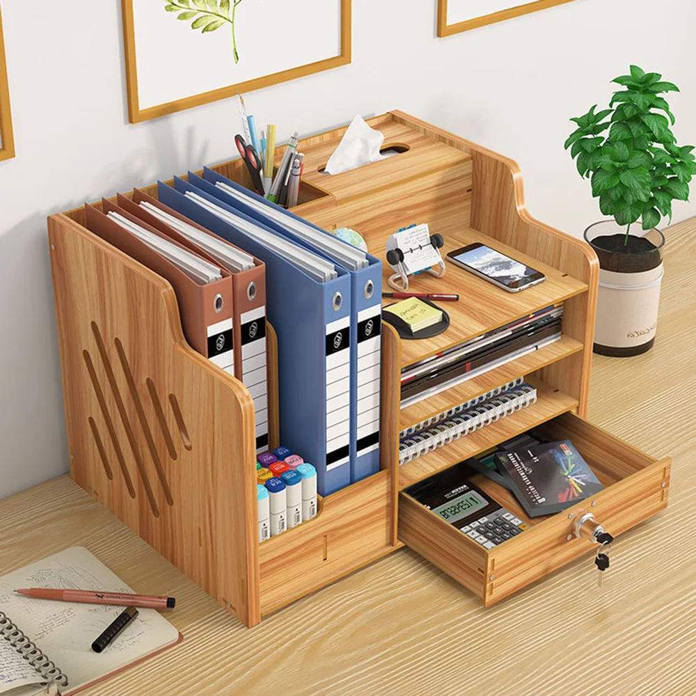 Multi-layer Storage Racks Multifunctional Shelves Desktop Wooden Storage Holders Desk Cosmetic Sundries Organizer Home Supplies