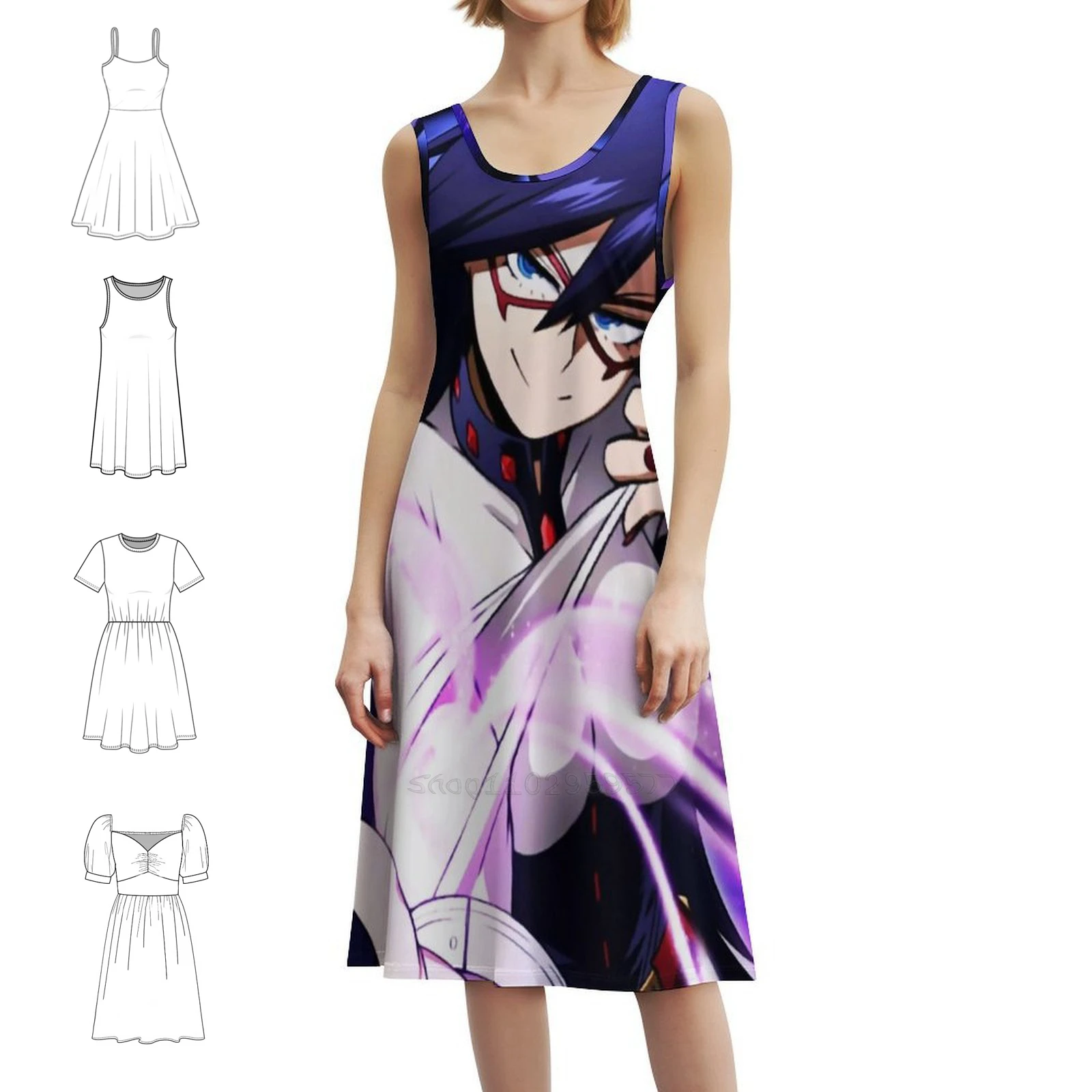 Midnight Sexy Vacation Dress For Women Beach Party Birthday Mini Dress Midnight Bnha Nemuri Kayama Mha Anime Women's Clothing #1