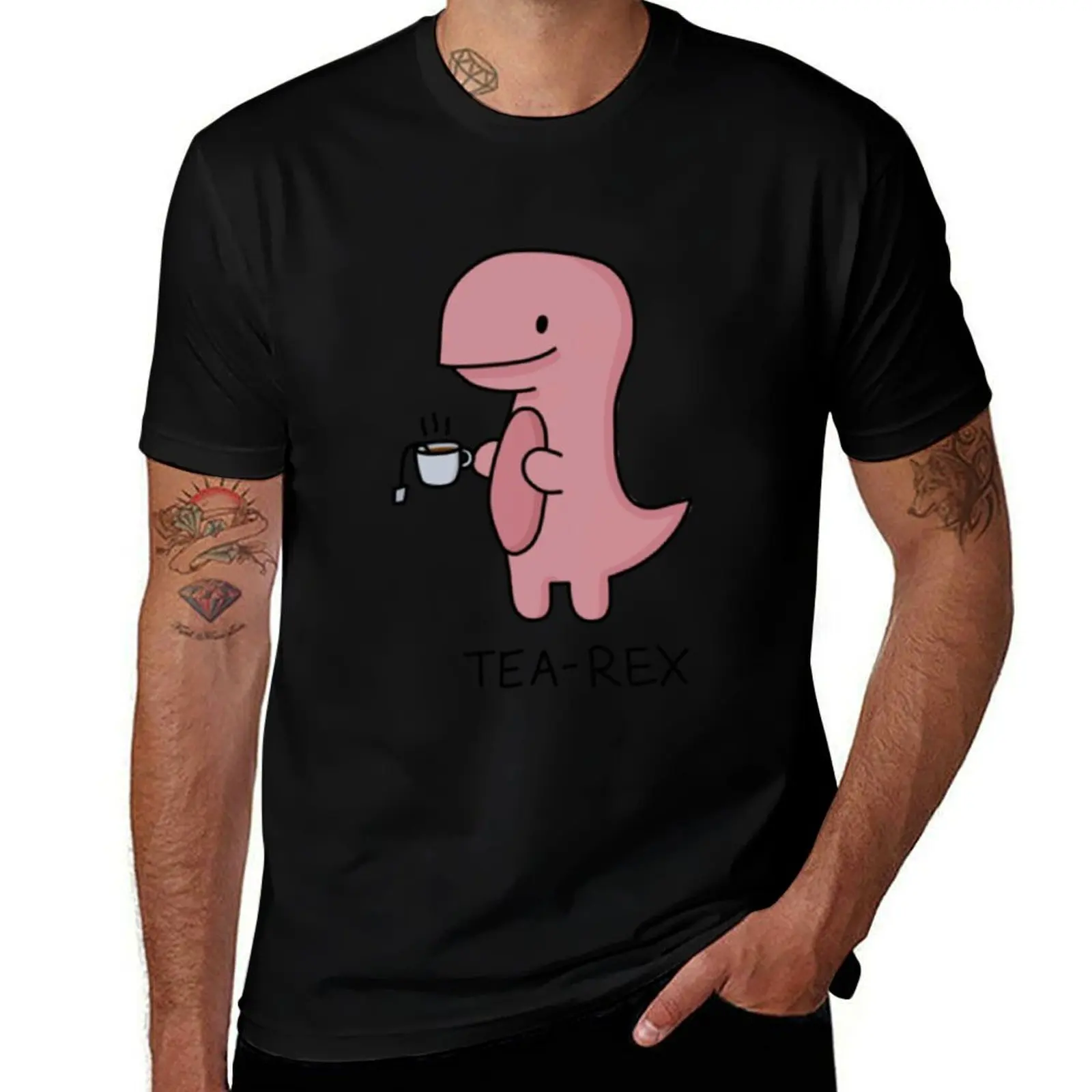 

TeaRex Illustration T-Shirt t shirts for man graphic vintage t shirt man luxury man t shirt cotton T-shirt