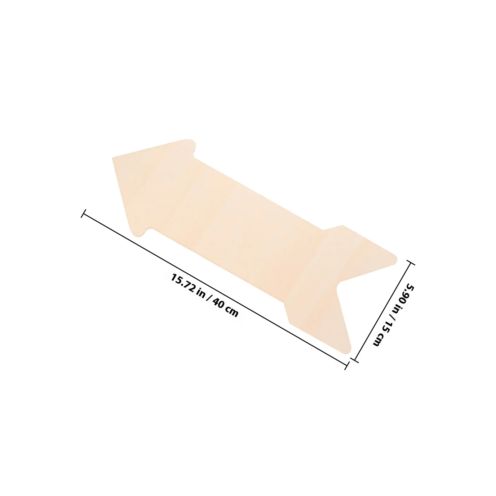 4pcs Arrow Shape Wood Slices For Diy Crafts Thickened Unfinished Wooden Cutouts Smooth Natural Blank Plaques Decorative Arrow