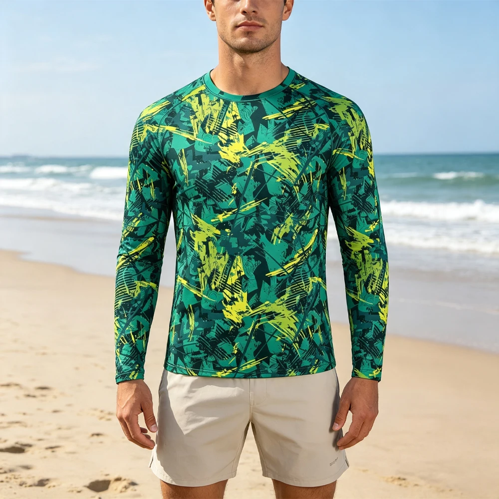 Men's Long Sleeves T-shirt Fitness Clothes Men's Spring Autumn Quick-Drying Clothes Training Sports T-Shirt Stretch Running Tops